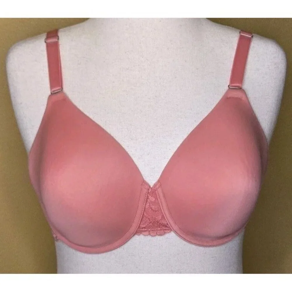 Maidenform One Fab Fit Custom Lift Underwire Bra Womens 36D Pink Lace 7009 27701